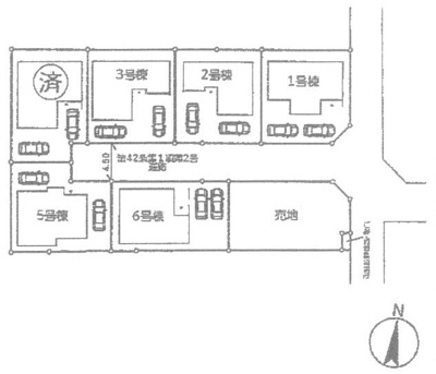 【区画図】 | 2025.7.7 新築　一戸建て　JR横浜線　京王相模線　橋本駅　二本松Ⅶ　全6棟