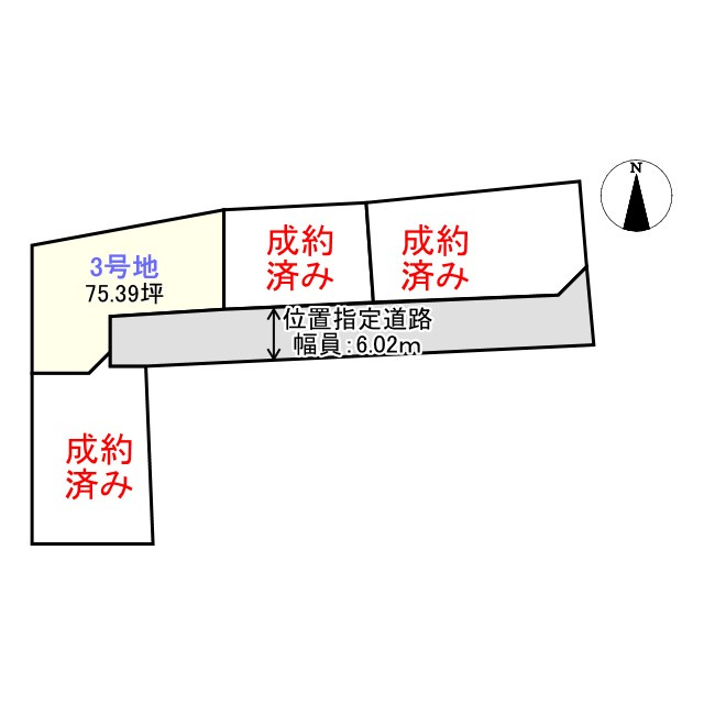 宅間田分譲地の土地図