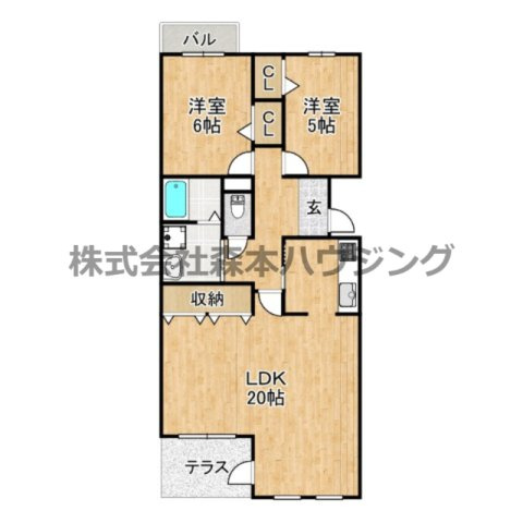 【間取り】 | 　コモンシティ星田アステージ8号棟