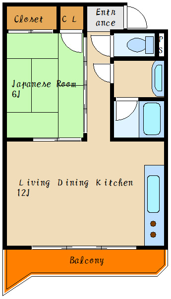 魚住コーポの間取り