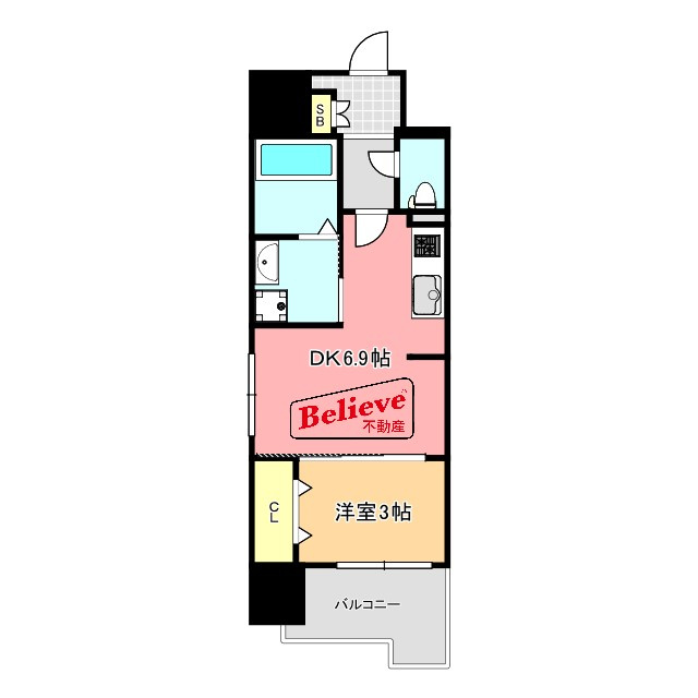 S-RESIDENCE六ツ門abreastⅡの間取り