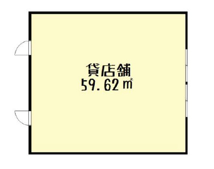 栗東市北中小路の店舗一部の間取り