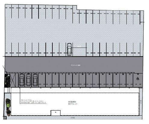 栗東市北中小路の店舗一部の区画図