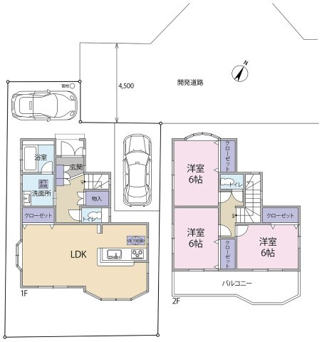 平塚市御殿3　中古戸建の間取り|ゆとりあるLDK。2面採光で光と風が心地よく通り抜けます。