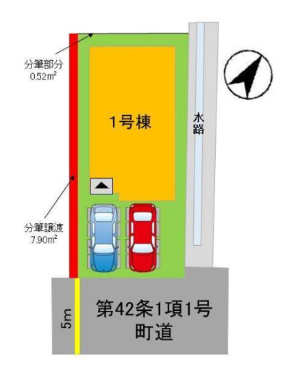 【区画図】 | 糟屋郡志免町志免2丁目7期　1号棟（全1棟）【仲介手数料無料・0円】 | 区画図です。1号棟