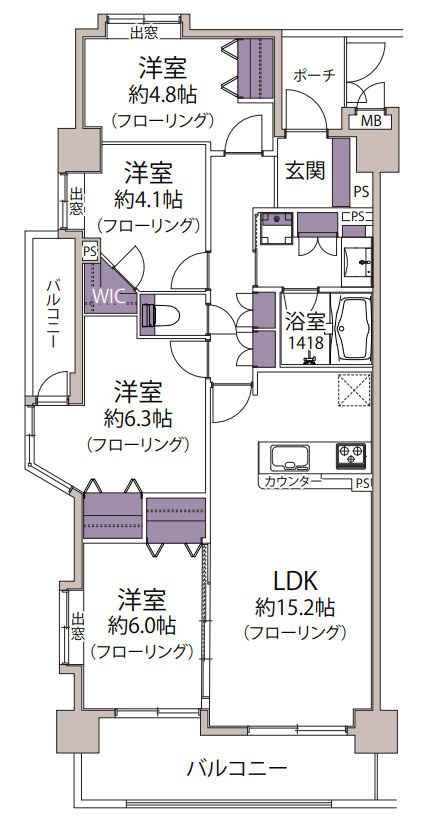 グランシティ横濱鴨居の間取り