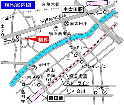 パークサイド西川の地図|案内図