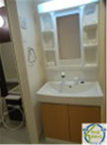 エコハウス華園Aの洗面所|パース写真