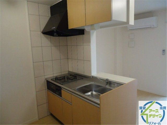 エコハウス華園Aのキッチン|パース写真