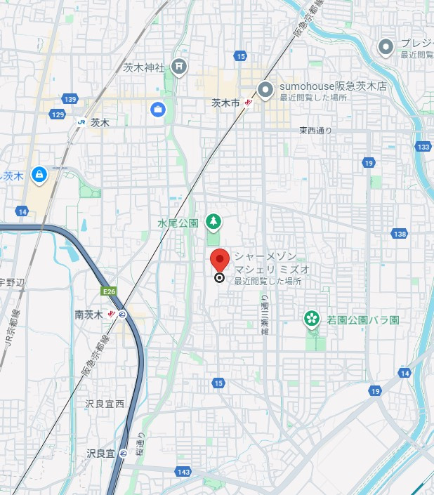 シャーメゾンマシェリミズオの地図