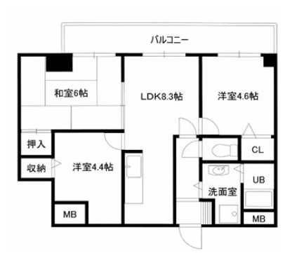 パイン北野田の間取り