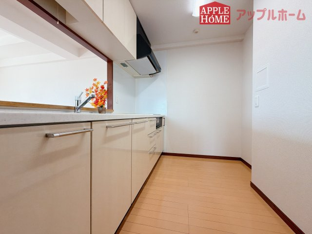 [中古マンション] コンフォート籠原駅前ソレイユのキッチン|見栄えもよくお手入れもスムーズに出来ます。豊富な収納力もございますので、キッチンスペースをスッキリとお使い頂けそうです。