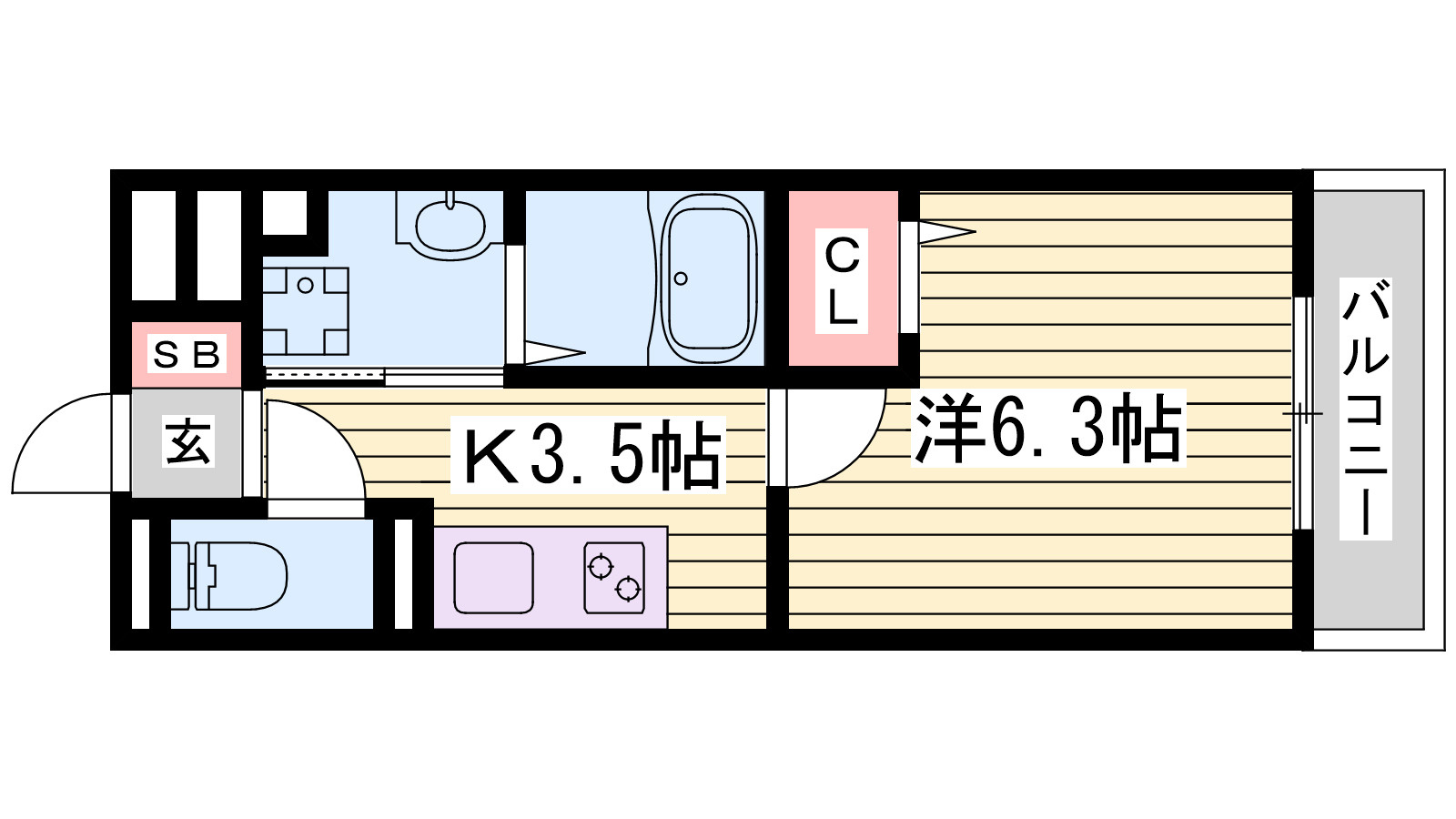 セジュール大村の間取り
