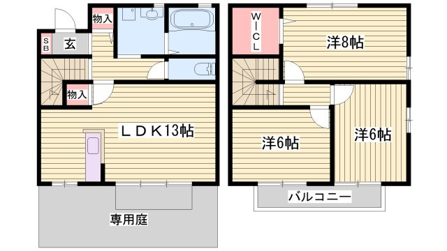 ヒルグレイスB棟の間取り