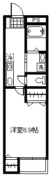 府中市多磨町１丁目の賃貸マンションの間取り