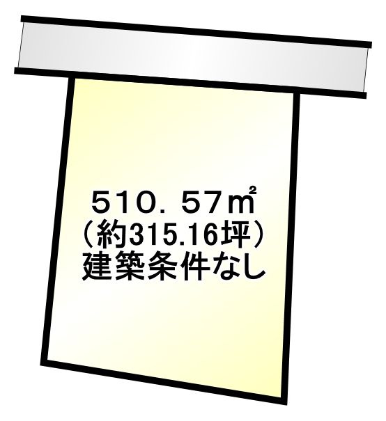 小郡市津古　売り土地の土地図