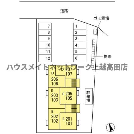 アネシス寺町の区画図|配置図