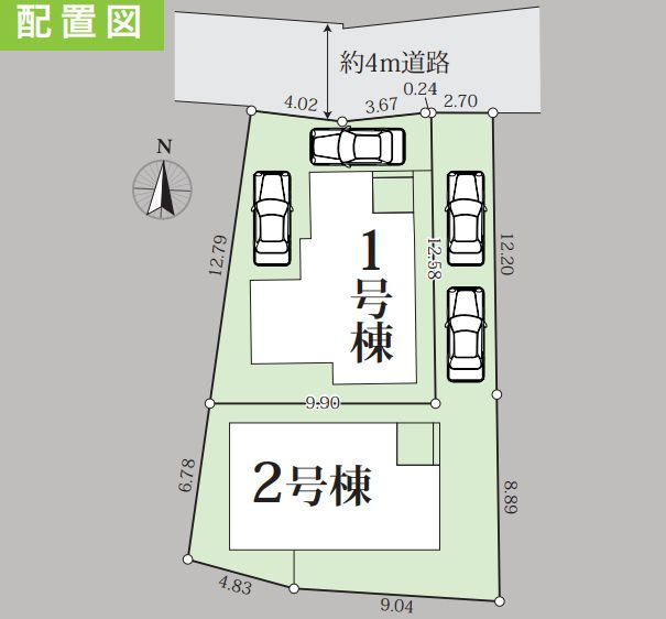 平塚市東八幡１丁目新築戸建て　７期1号棟の区画図|区画図「平塚市東八幡１丁目新築戸建て」