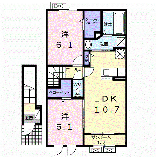 スプリング　ファインⅡの間取り