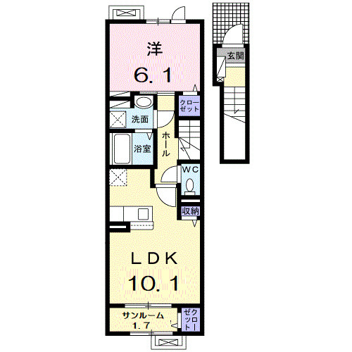 ミラノⅥ　Ｂの間取り