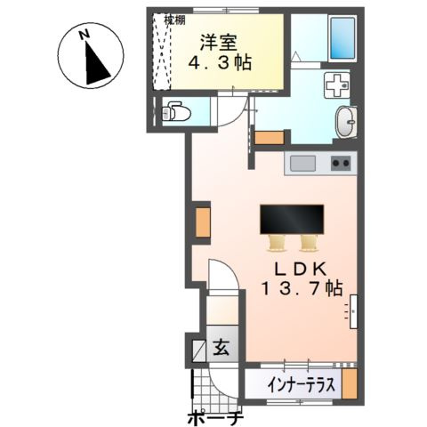 仮）スイートモダン船越の間取り