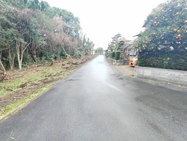 朝倉市三奈木売地の前面道路含む現地写真