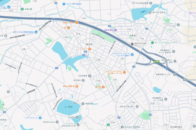 神戸市西区竜が岡　新築一戸建ての地図