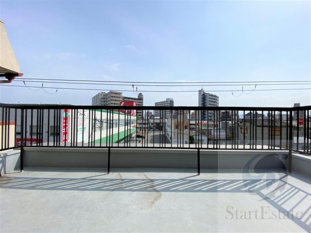 【展望】 | 阿倍野区天王寺町北3丁目 貸家 | 北向きバルコニー