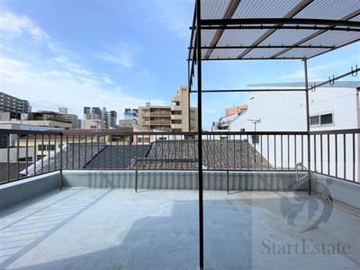 【バルコニー】 | 阿倍野区天王寺町北3丁目 貸家 | 南向きバルコニー