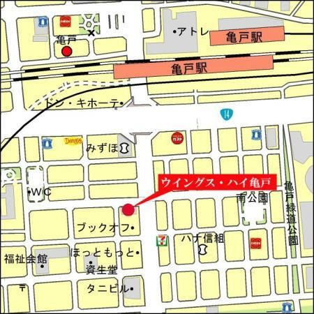 ウイングス・ハイ亀戸の地図