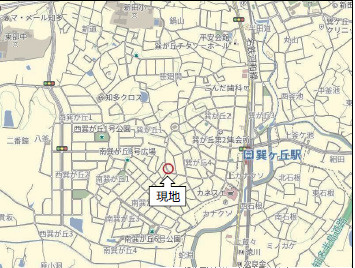 知多市巽が丘４丁目　売り土地の地図