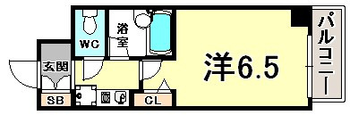 エスリード三宮第３の間取り