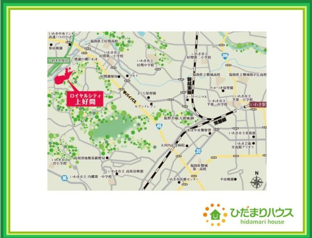 いわき市好間町上好間字大堰　46号地　売地の地図