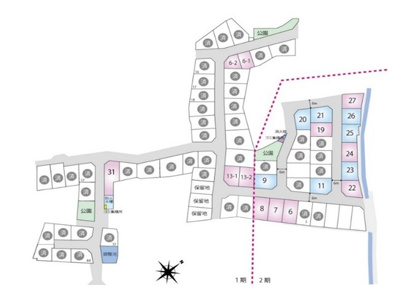【区画図】 | 下阪本２丁目ニュータウン１期　13-1号地
