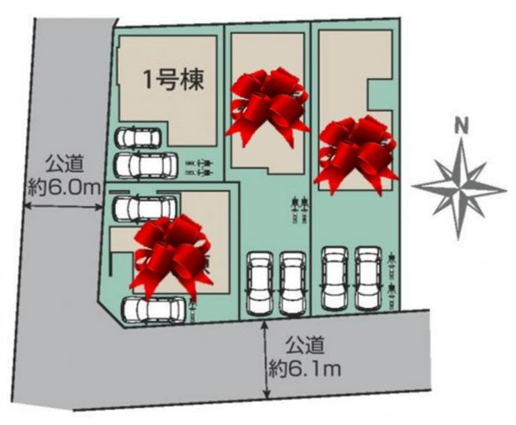  の間取り|〇1号棟〇
3（4）LDK+カースペース2台