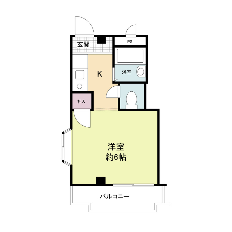 大阪市鶴見区鶴見４丁目の賃貸マンションの間取り