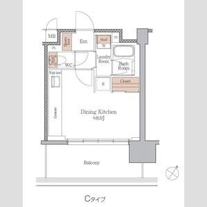 ジオエント梅田北リバーフロントの間取り|ジオエント梅田北リバーフロント　間取り