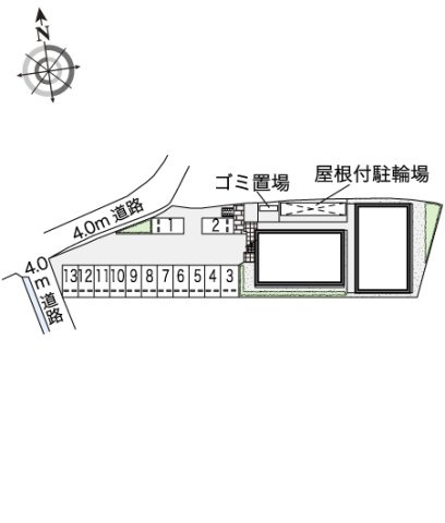 レオパレス友沢の駐車場