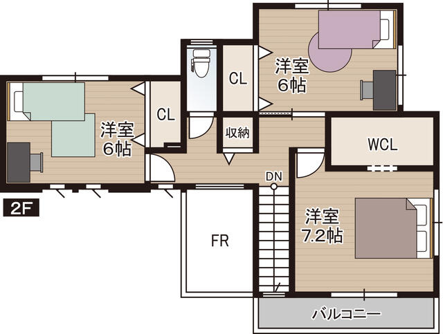 【間取り】 | 【商談中】南国市後免町２丁目/1号地 | 2階