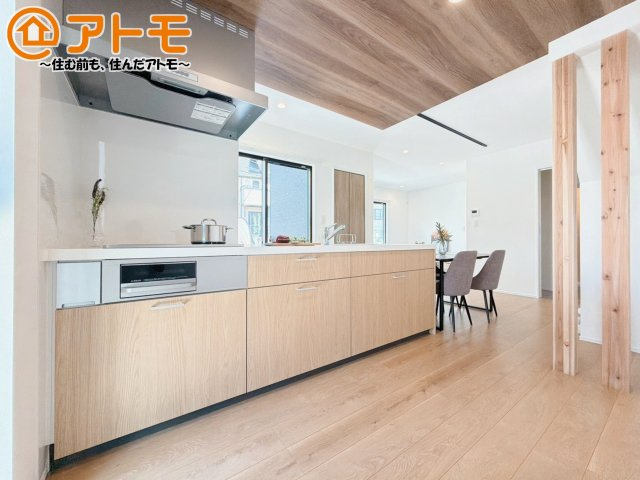 【キッチン】 | 裾野市佐野　新築一戸建て　全1棟 | 対面タイプならキッチン内にいながらご家族やお客様との会話が楽しめます♪