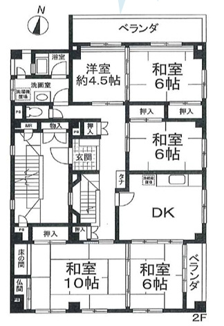 マンション光南の間取り|２階