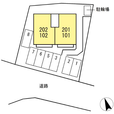 シェモア白山の区画図