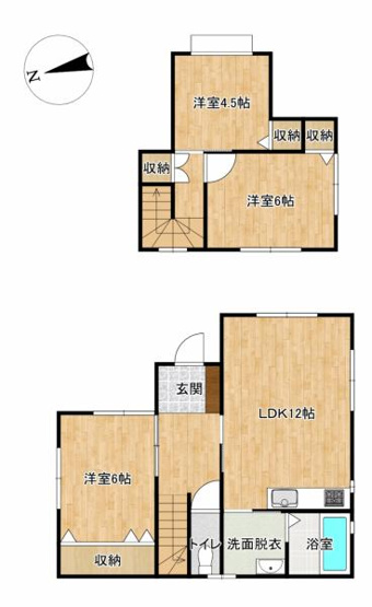 【間取り】 | 仲介手数料無料！須恵小学校に通えるリフォーム済み中古住宅　山陽小野田市南竜王町 | お客様のご意見を凝縮した使いやすい間取り