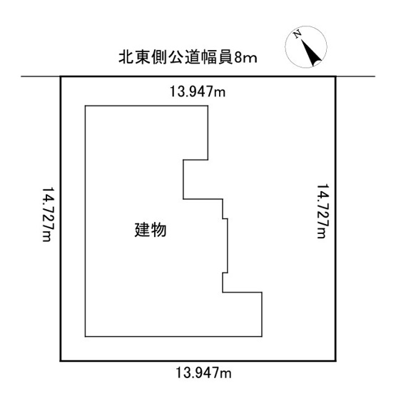 【区画図】 | 北見市小泉２４４番地１４　平家建中古売家