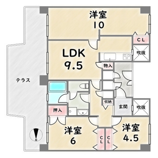 【間取り】 | パークテラス西京極