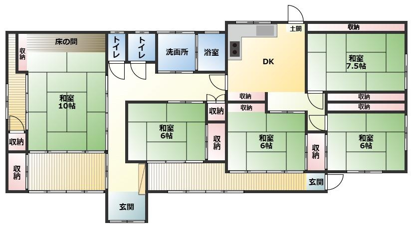 都城市高崎町大牟田の中古一戸建の間取り
