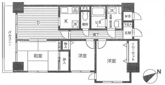 【間取り】 | ダイアパレス鶴見中央 |  
