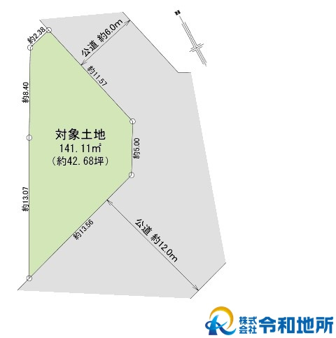 売地　茅ヶ崎市西久保の土地図