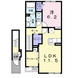 【間取り】 | ポスト　フォルトナートＡ