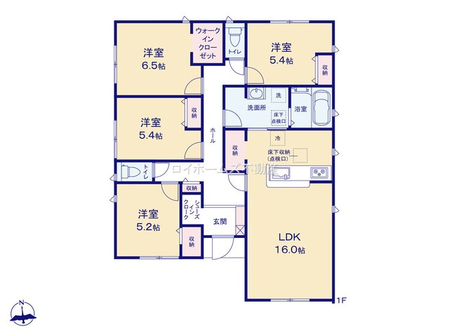 【間取り】 | 小牧市大字久保一色字北屋敷2978-3『仲介料無料』新築戸建て | 1号棟